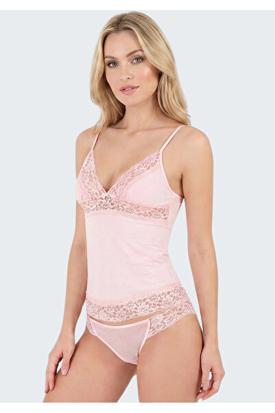 LUW 8680 Set de dantelă pentru atletă din 2 piese de culoare pulbere