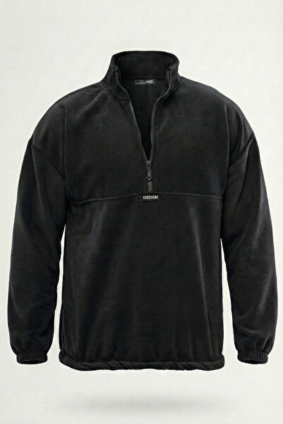 GHASSY CO. Ghassy Co. Men's Oversize Regular Stand Collar Half Zipper Fleece ...