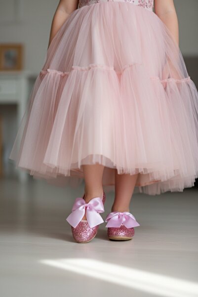 PATİK BEBE Balerini ortopedici eleganti cu model Papillon pentru fete