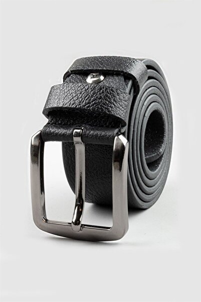 Tudors Erkek %100 Hakiki Deri 4 Cm Spor Siyah Kemer