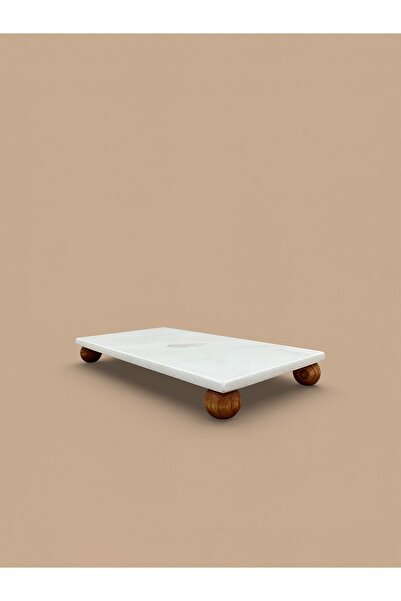 FARALYAHOME Presentation Stand, Natural White Marble 30X15 cm Presentation Stand