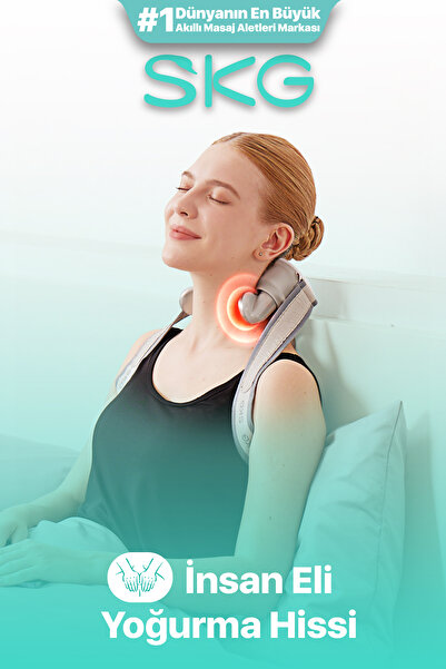 SKG H7 Akıllı Boyun Masaj Aleti, Shiatsu Masaj Terapisi, Fototerapi, Yoğurmalı