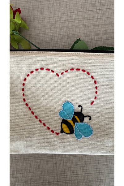 Handream Bee Buzzing Hand Embroidery Makeup/Multi-Purpose/Gift Wallet