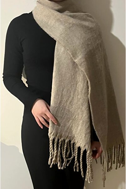 Vera düz saçaklı atkı ve şal unisex
