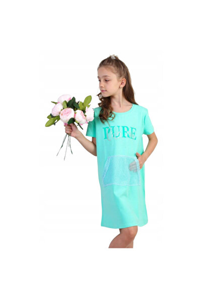 Mod Kids Rochie pentru fete, Mod Kids, 134, verde deschis, 8-9 ani
