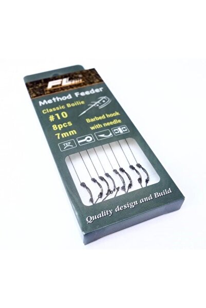 FL Cârlige legate Method Feeder cu țepi 7mm Hook Classic Boilie Nr 14 8 buc/set