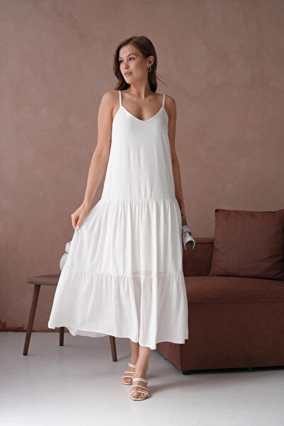 Park Karon Дълга лятна рокля с тънки презрамки