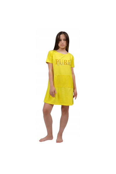 Mod Kids Rochie pentru fete, Mod Kids, 152, galbenă, 11-12 ani