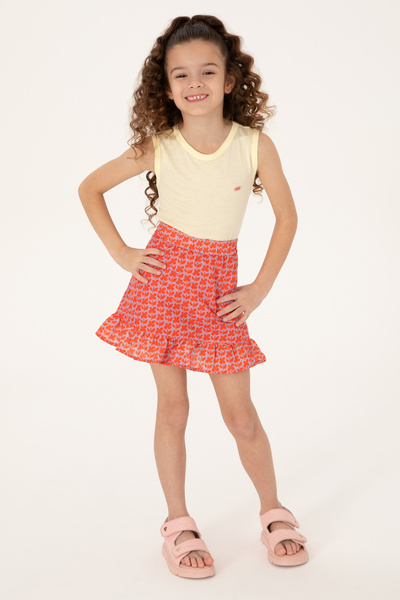 U.S. Polo Assn. Kız Çocuk Nar Çiçeği Dokuma Etek 50282942-VR239