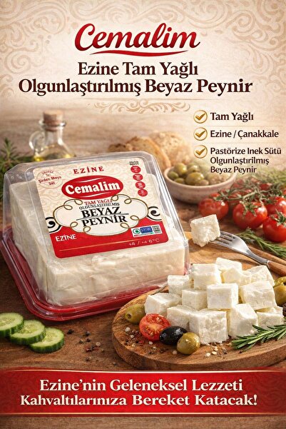 CEMALİM TAM YAĞLI YUMUŞAK BEYAZ PEYNİR 600-650 GRAM 1 KALIP