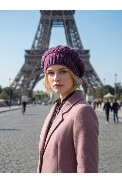 LAGRANZE Women's Knitted Painter Beret