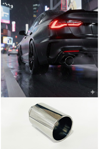 Defne Egzoz 100 MM Boş Düz Egzoz Ucu Krom Kaplama Egsoz Ucu Her Araca Uyumlu ...