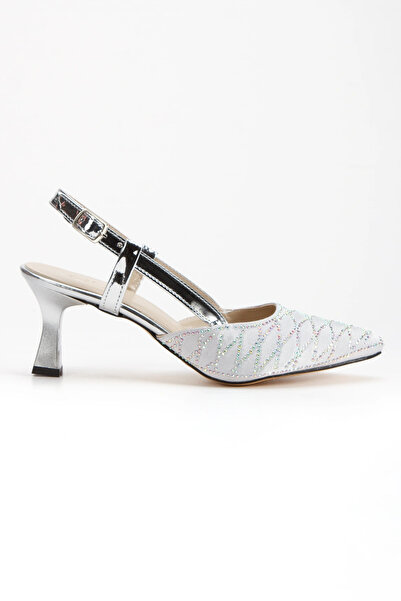 Miss Mitto Жіночі срібні тонкі підбори з гострим носком, стильні шпильки