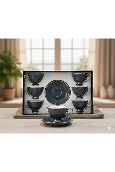 Generic طقم أكواب شاي مع الصحون بتصميم جذاب 12 قطعة