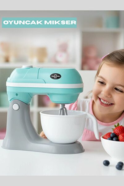 welcomein Oyuncak Kutulu Işıklı Pilli Büyük Mavi Mikser Evcilik ve Mutfak Oyu...