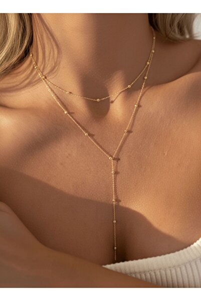 Gistoria Toplu Zincir Çelik Y Kolye