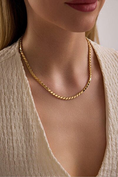 Tufanlar Kuyumculuk 14 Ayar Pullu Altın Zincir Kolye (4.80 mm)