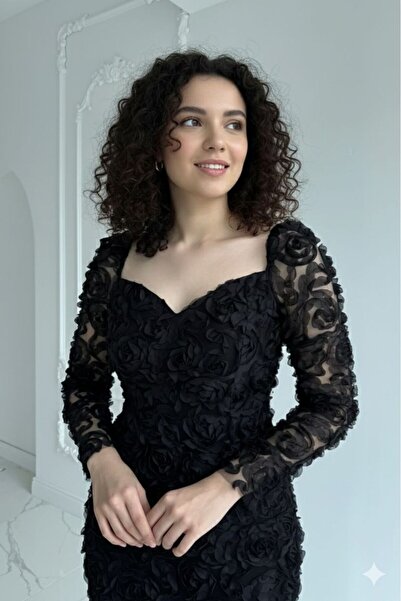 Dm Life PREMİUM ABİYE 3 BOYUTLU GÜL DESEN ABİYE