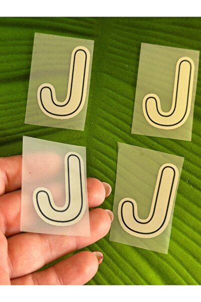 Gönülden Tasarım 4 bucăți de imprimare prin transfer cu literele J, care se l...