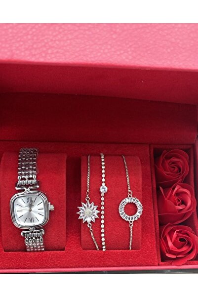 CLUPPOLOON ساعة يد نسائية مربعة الشكل بتصميم بسيط وسلك فولاذي