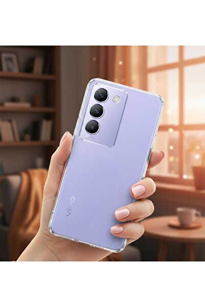 AKSEFİZZ Vivo V30 Lite 4G Uyumlu Kılıf Şeffaf Soft Ince Tasarımlı Esnek Kapak