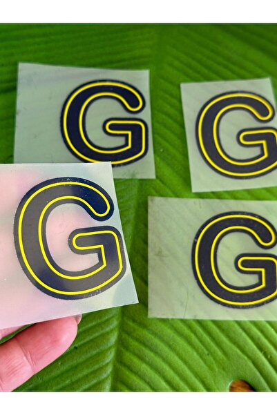 Gönülden Tasarım 4 komada peglanog slova G za transfer, Arma 5x4 cm, TAMNOMOŽDA