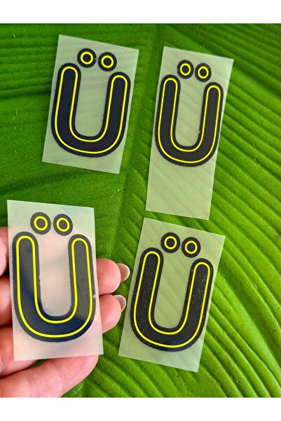 Gönülden Tasarım 4 komada peglanog slova U za transfer štampu Arma 5x4 cm siv...