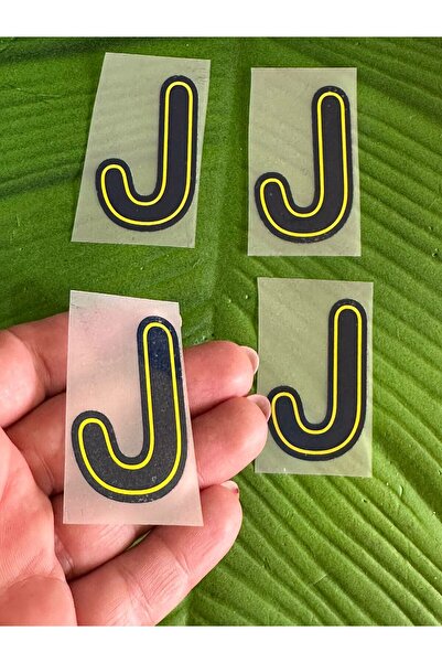 Gönülden Tasarım 4 komada peglanog slova J za transfer, Arma 5x4 cm, TAMNOMOŽDA