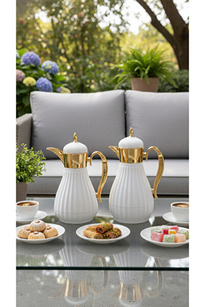 Generic 1 liter/750 ml tea and coffee thermos set