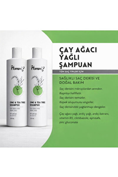 Homm Bitkisel homm life çinko & çay ağacı şampuan X 2'Lİ