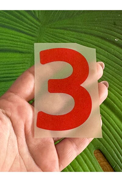 Gönülden Tasarım Imprimare cu transfer de numere 3 roșu, care se lipesc cu fi...