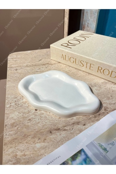 Elmessa Dekoratif takı tabağı,dekoratif bulut tabağı(verniklidir)