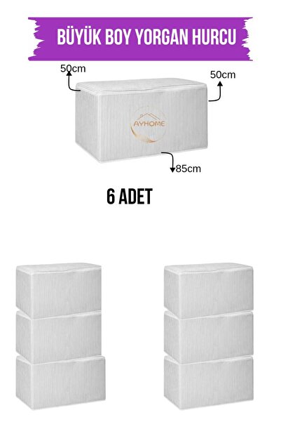 AYHOME 6 Adet Hurç Siyah Renk Hurç Mega Boy Lüx Mega Boy Tela Hurç Ev Taşımal...