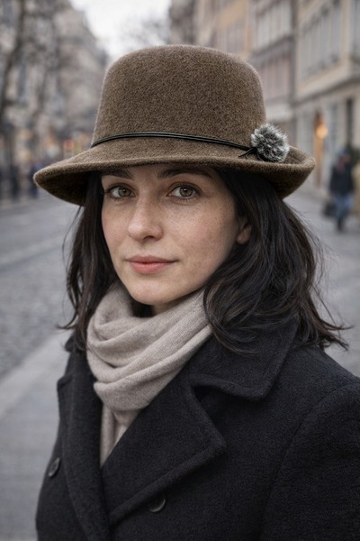 LAGRANZE Dámsky prémiový klobúk z plsti z ťavej srsti