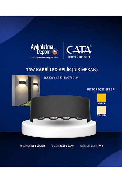 Cata 15W Kapri Led Sconce (Outdoor) (Amber)