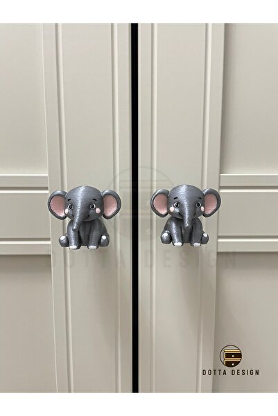 Dotta Design Çocuk Odası Kulpları - Renkli Fil Kulp (Tekli)