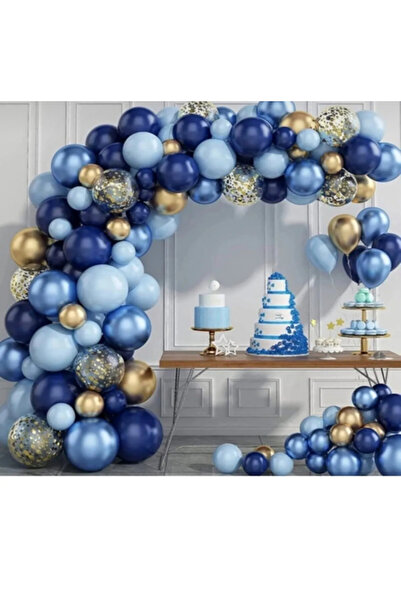 Genel Markalar Mavi Lacivert 65 li Balon Zinciri Süsleme Seti 5 renkli Sünnet...