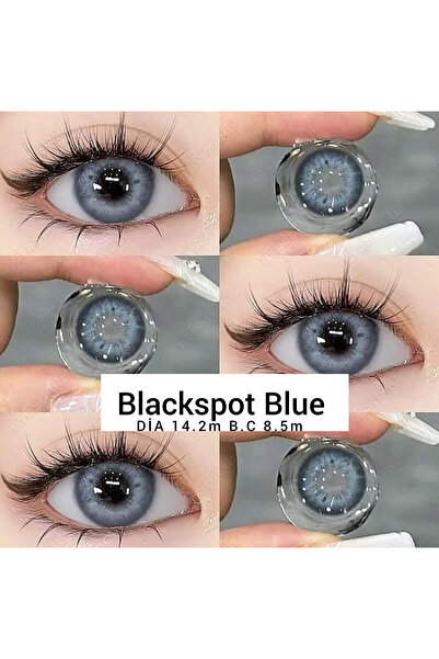 Eyeshop GÖZ LENSİ BLACKSPOT BLUE MAVİ TONDA (NUMARASIZ) KOZMETİK AMAÇLI Kulan...