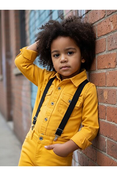 Algitsin O L A Askılı Çocuk Kemer Siyah 1-10yaş