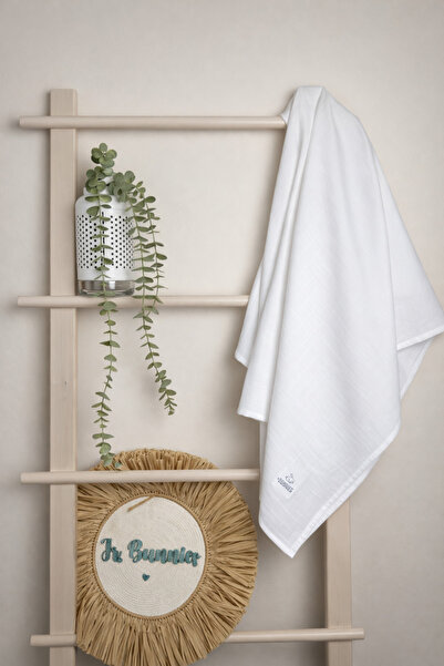 Jr Bunnies بطانية أطفال من الموسلين الأبيض - بطانية موسلين خفيفة الوزن ومتعدد...