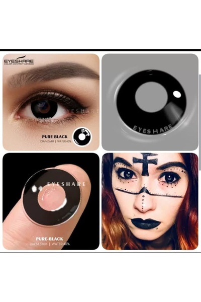 Eyeshop Cosplay GÖZ LENSİ HD4 BLAK SİYAH TONDA