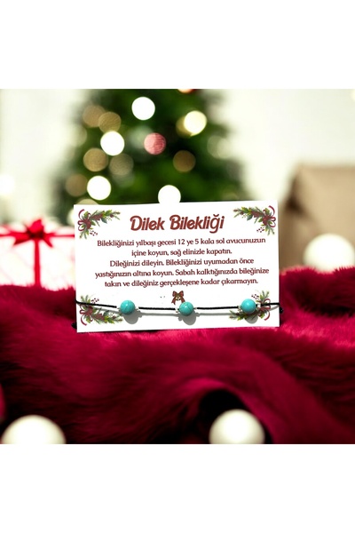 Bonicce Narukvica Želja i Sreća Originalna Tirkizna Sa kamenčićima Narukvica