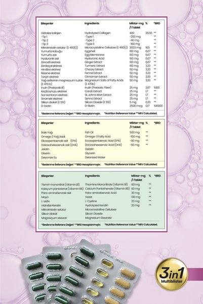Skylab Collagen, Collagen, Omega 3 Fish Oil, Keratin and Probiotic Dietary Supplement