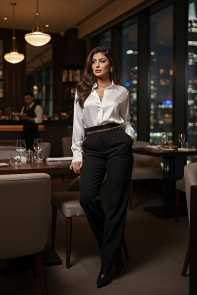 Nisantasimoda Premium απλό σατέν πουκάμισο