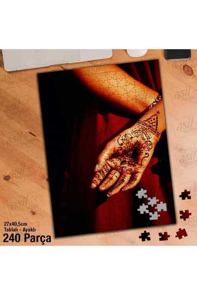 Genel Markalar Asil Hobi Hint Kınası - Dövme Deseni -Şekil - Sanat Yapboz-Aya...