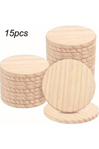 Choice مجموعة من 15 قطعة من قواعد الأكواب الخشبية المربعة من خشب الصنوبر بلون...