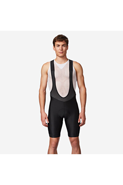 Decathlon Van rysel Discover Yastıklı Erkek Askılı Kısa Bisiklet Taytı Siyah