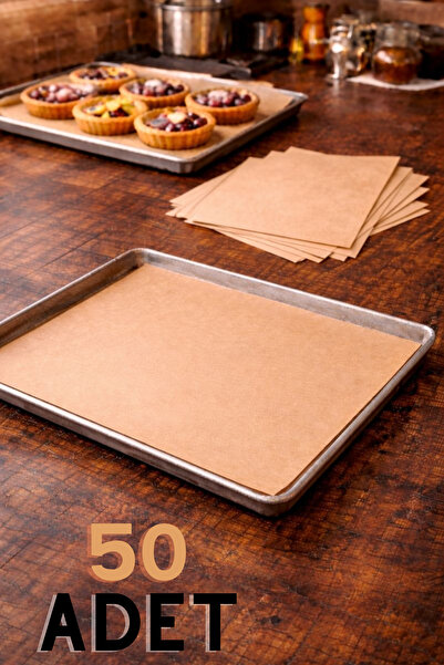 Broken Stone 50 Yaprak Kesilmiş Pişirme Kağıdı 37 x 42 cm Ağartılmamış Doğal ...