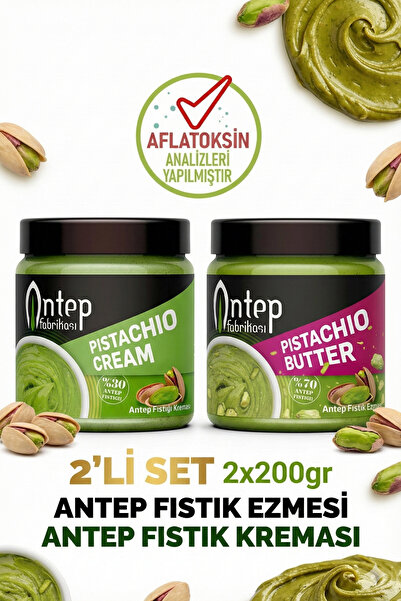 ANTEP FABRİKASI 2'li Set Antep Fıstık Ezmesi 200 gr - Antep Fıstık Kreması 20...