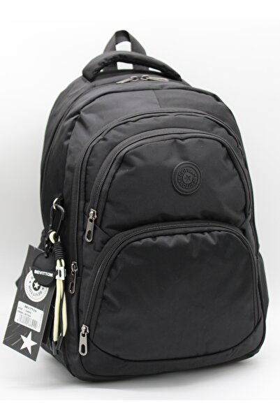 Bevitton 34600 Waterproof Fabric School Bag Unixes School Backpack Black